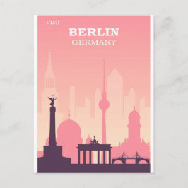 Berlins Tysklanda Rosa Vintage resor Poster Vykort