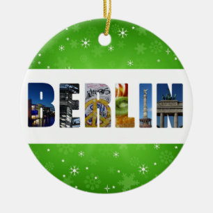 Berlins Tysklanda stadsresa Foton jul Julgransprydnad Keramik