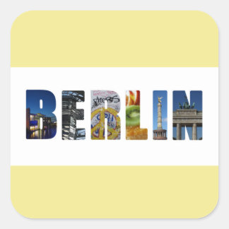 Berlins Tysklanda stadsresefoton Fyrkantigt Klistermärke