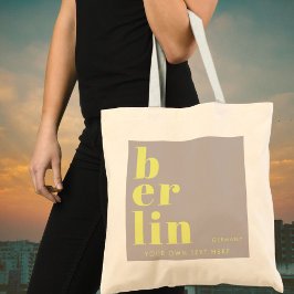 Berlins Tysklanda typografi-gult grått Tygkasse