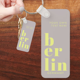 Berlins Tysklanda typografi Nyckelring