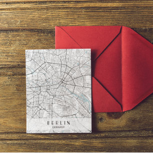 Berlins Tysklanda vykort för Karta