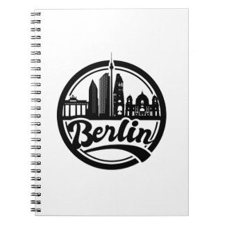 Berlins Vintage City Silhouette Anteckningsbok