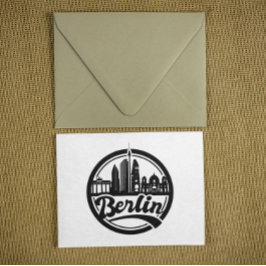 Berlins Vintage Round Logotyp Travel Vykort
