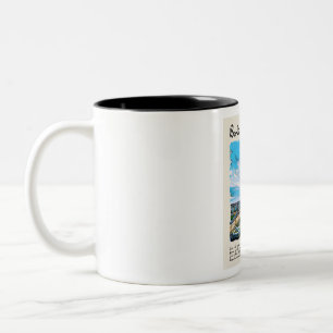 Berlins Vintage Watercolor Travel Två-Tonad Mugg
