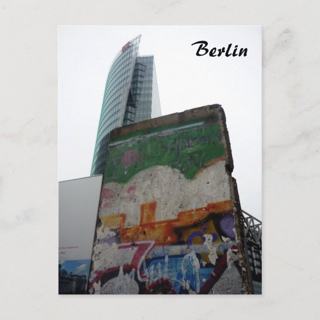 berlinvägg potsdamerplatz vykort (Framsida)