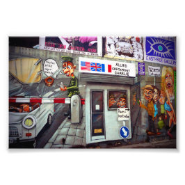 BerlinWall Graffiti Artwork Street Art Tyskland Fototryck