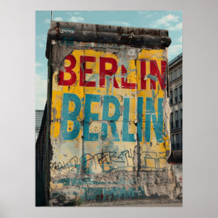 BerlinWall Vintage Poster