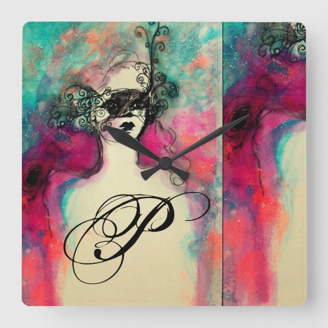 BERLOCKMONOGRAM FYRKANTIG KLOCKA (Framsida)