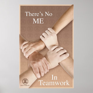 Berm-Tech Det finns ingen mig i Teamwork Poster