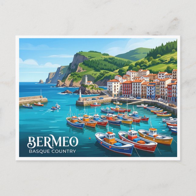 Bermeo Spanien Vykort (Framsida)