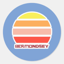 Bermondsey London Vintage Sunset Sticker