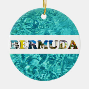 Bermuda Beach Blue Ocean Travel Foton jul Julgransprydnad Keramik