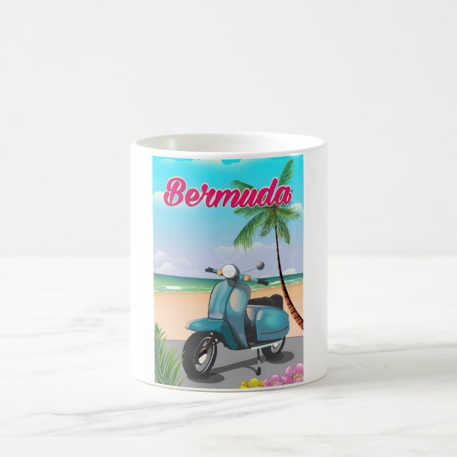 Bermuda Beach Scooter-resemalj Kaffemugg (Center)