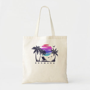 BERMUDA Beach Vacation Resa Retro Vintage Sunset G Tygkasse