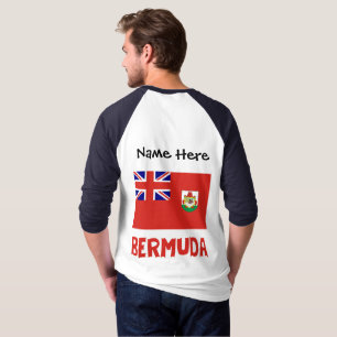 Bermuda Bermudisk Flag Personligt Namn Tee