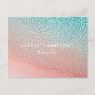 Bermuda Bucket List Inspirational rosa Sand Vykort