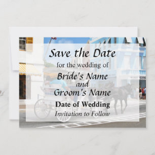 Bermuda - Carriage Ride in Hamilton Save the Date Spara Datumet