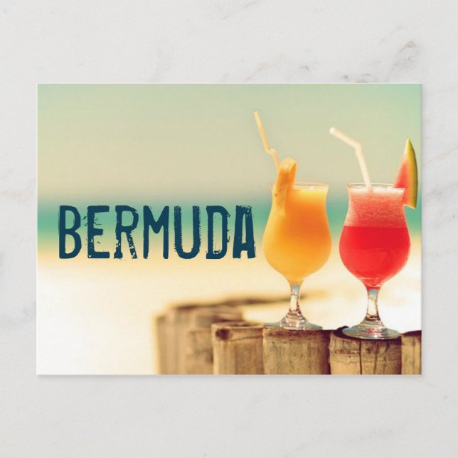 Bermuda cocktails vykort (Framsida)
