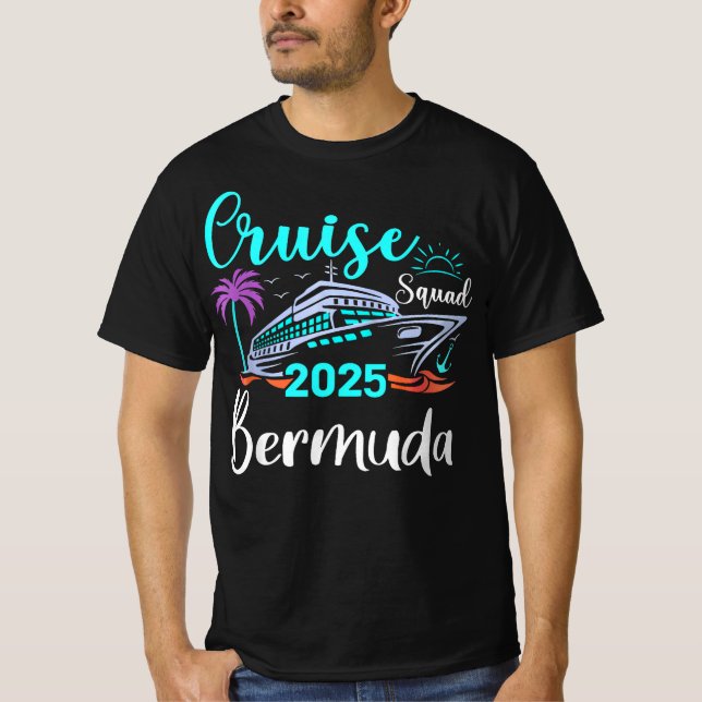 Bermuda Cruise Squad 2025 T-Shirt – Family Vacatio (Framsida)