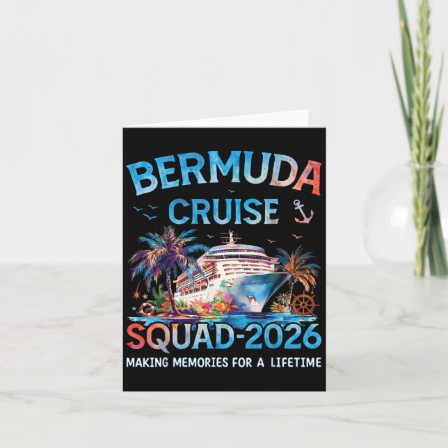 Bermuda Cruise Squad 2026 Familjeutflykt  Kort (Framsida)