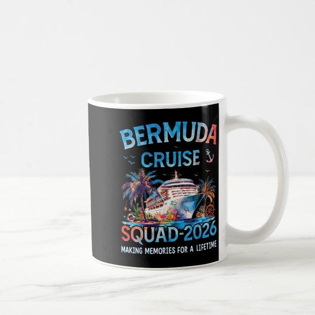 Bermuda Cruise Squad 2026 Family Vacation Kaffemugg (Höger)