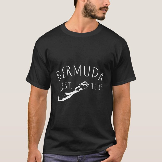 Bermuda Est 1609 - Gift eller Souvenir T Shirt (Framsida)