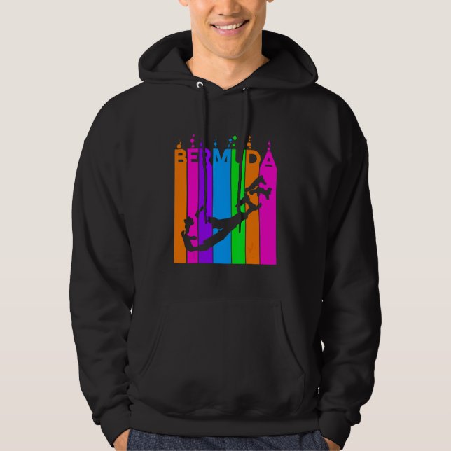 Bermuda Färgglada Bubblor Hoodie (Framsida)