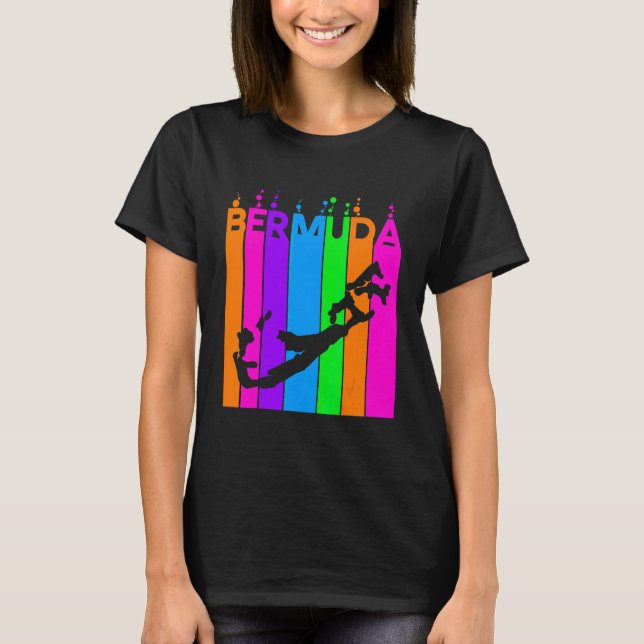 Bermuda Färgglada Bubblor T Shirt (Framsida)