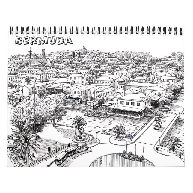 Bermuda Färglägg Kalender (Omslag)