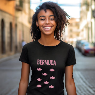 Bermuda Fish School Mörk Färg T Shirt