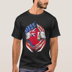 Bermuda Flagga American Proud of My Bermudian Heri T Shirt