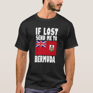 Bermuda Flagga Design Om borttappaden skickar mig T Shirt