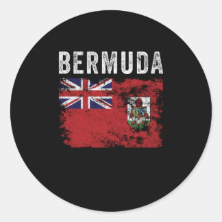 Bermuda Flagga Distress - Bermudian Flagga Runt Klistermärke