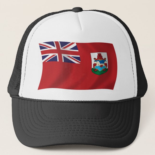 Bermuda Flagga Hat Truckerkeps (Framsida)