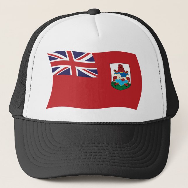 Bermuda Flagga Hat Truckerkeps (Framsida)
