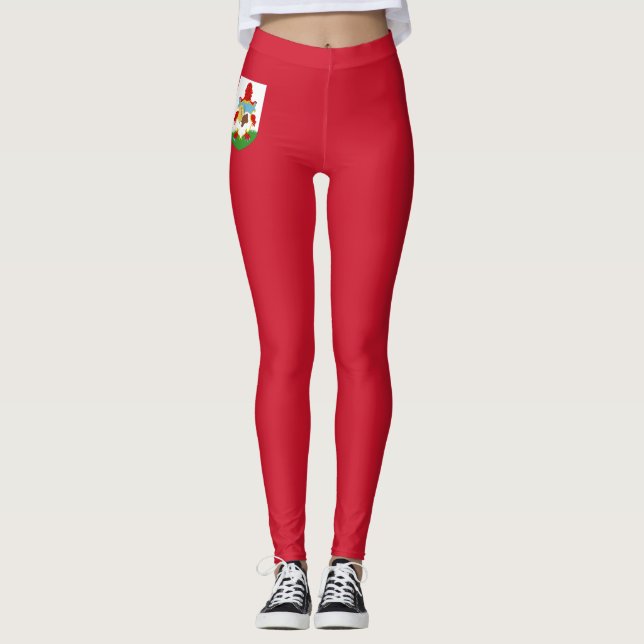 Bermuda flagga Leggings (Framsida)