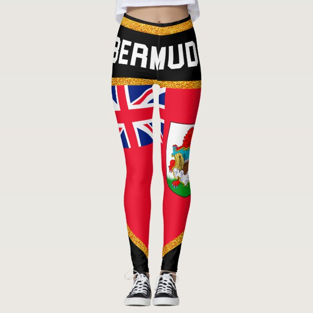 Bermuda Flagga Leggings (Framsida)