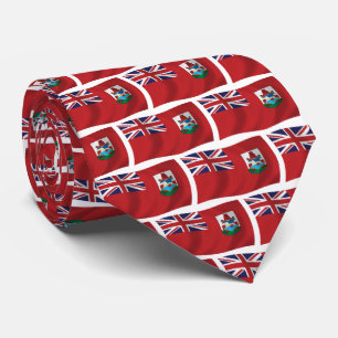 Bermuda Flagga Slipsklöver Slips