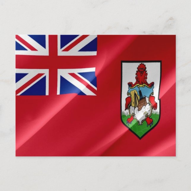 Bermuda - Flagga Wave - Vykort (Framsida)