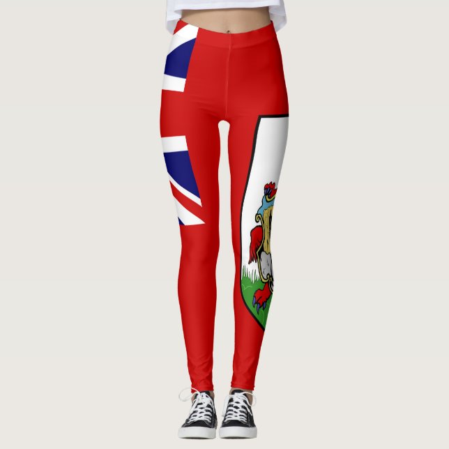 Bermuda flaggadamasker leggings (Framsida)