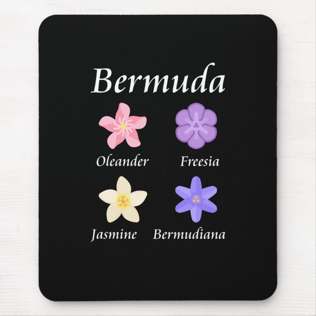 Bermuda Flower Icons Named Färg Musmatta (Framsidan)