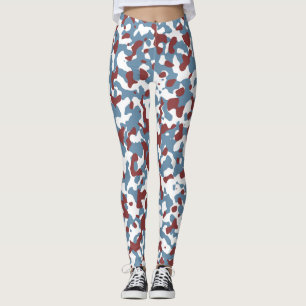 Bermuda Grått, Blue, Tosca, Red, White, Camo Färg Leggings