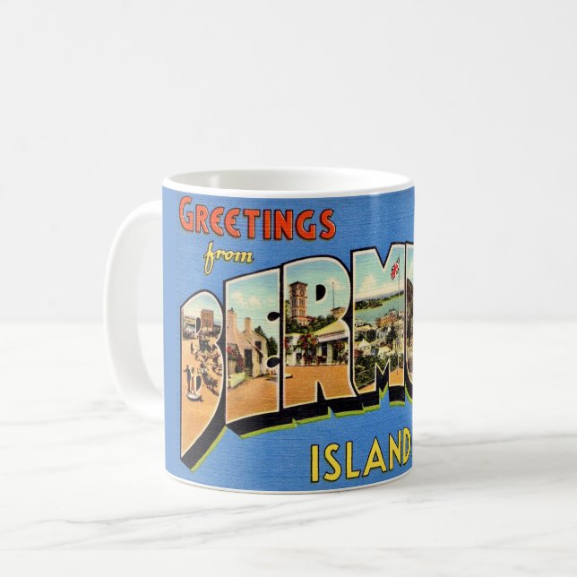 Bermuda Hälsning Kaffemugg (Framsida vänster)