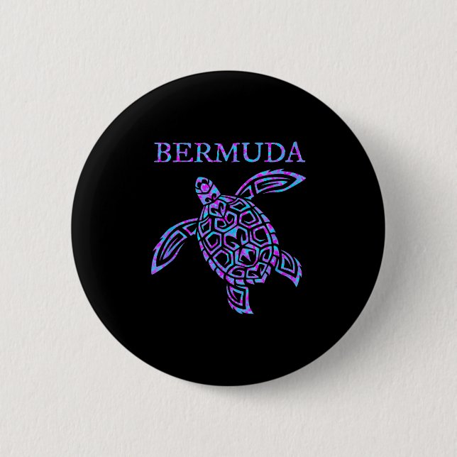 Bermuda havssköldpadda flickor pojkar småbarn souv knapp (Framsida)