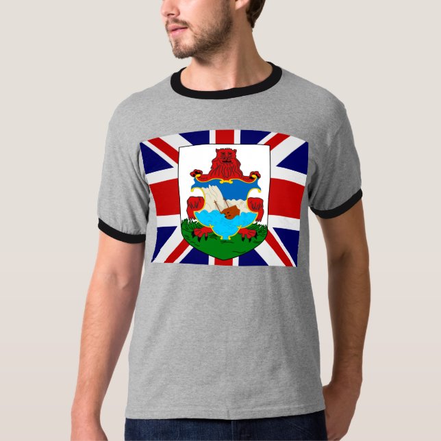 Bermuda högkvalitativ flagga t-shirt (Framsida)