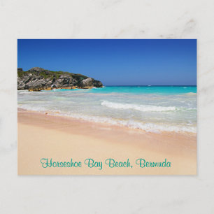 Bermuda Horseshoe Bay Rosa Sand Beach Photo Vykort