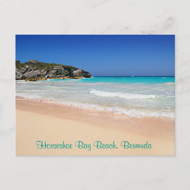 Bermuda Horseshoe Bay Rosa Sand Beach Photo Vykort (Framsida)