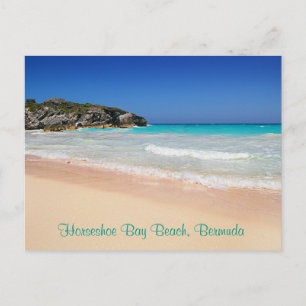 Bermuda Horseshoe Bay Rosa Sandstrand Foto Postkor Vykort