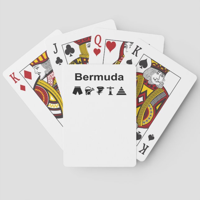 Bermuda Icons Monotone Light-Färg Casinokort (Baksidan)